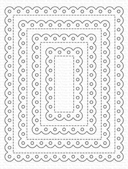 Stitched Eyelet Lace Rectangle STAX Die-namics