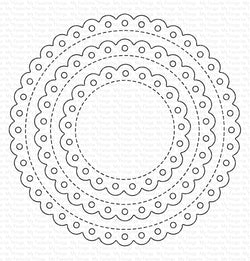 Stitched Eyelet Lace Circle STAX Die-namics
