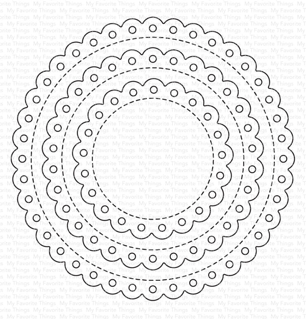 Stitched Eyelet Lace Circle STAX Die-namics