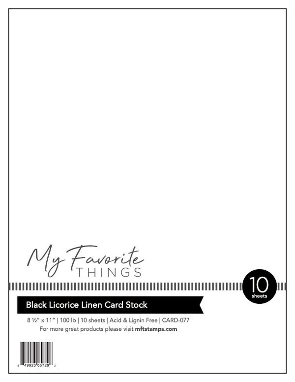 Black Licorice Linen Card Stock