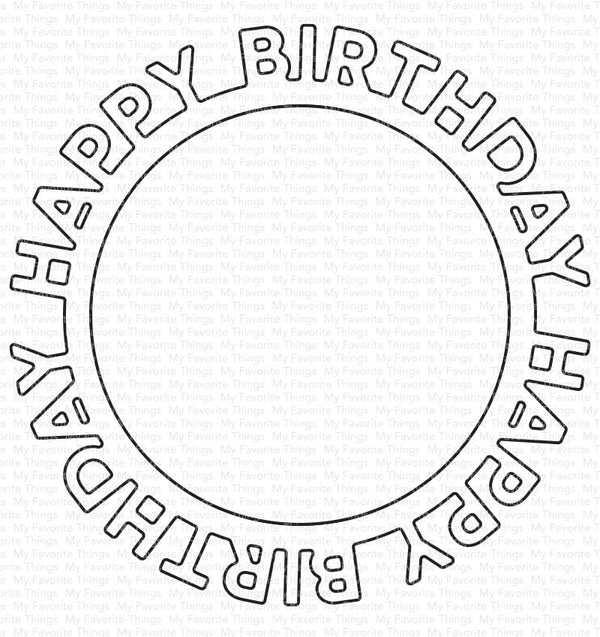 Happy Birthday Circle Frame Die-namics
