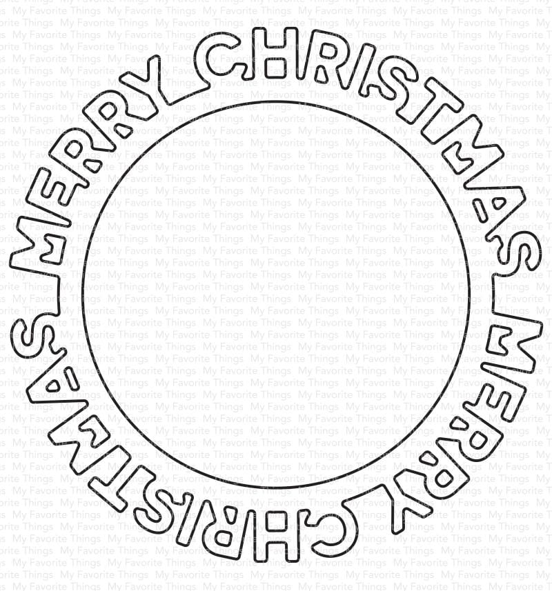 Merry Christmas Circle Frame Die-namics