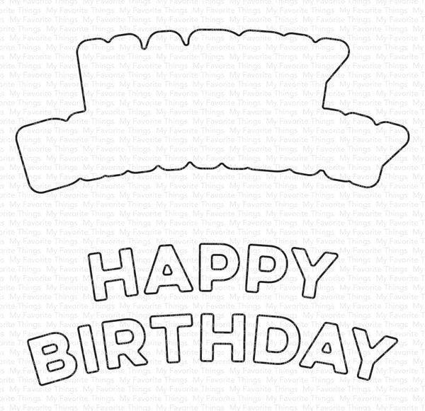 MFT - Happy Happy Happy Birthday Stamp Set - 849923034385