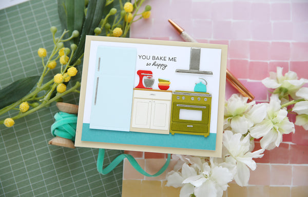 Card Kit Inspiration - Laura Bassen Shares How to Build a Kitchen!