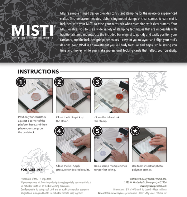 Black Original MISTI Laser Etched