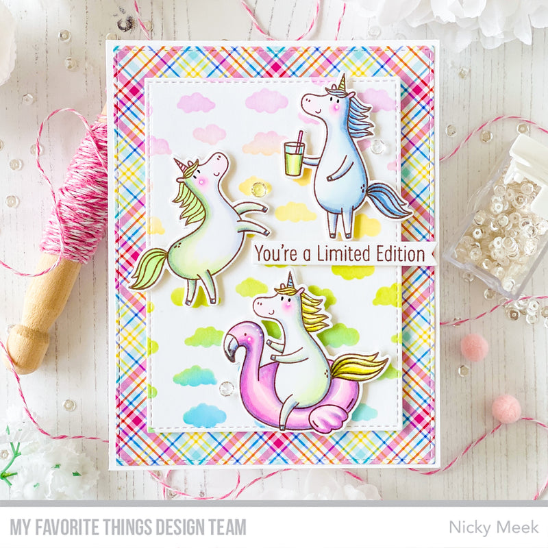 My Favorite Things Rainbow Plaid 6x6 Inch Paper Pad ep109