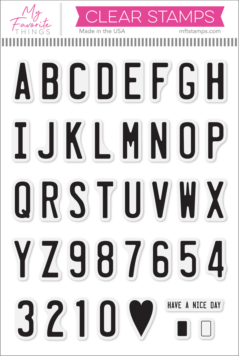 Vanity License Plate Alphabet – MFT Stamps