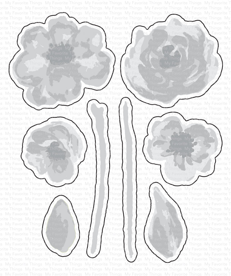 Watercolor Flowers Die-namics
