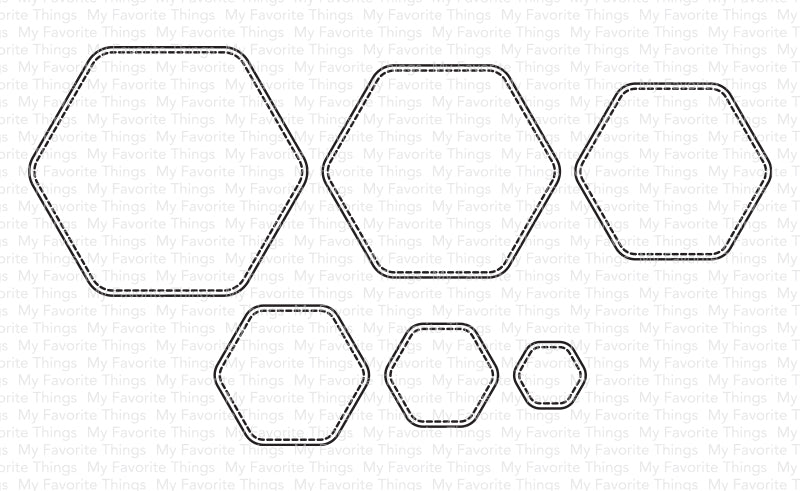 Stitched Rounded Hexagon STAX Die-namics