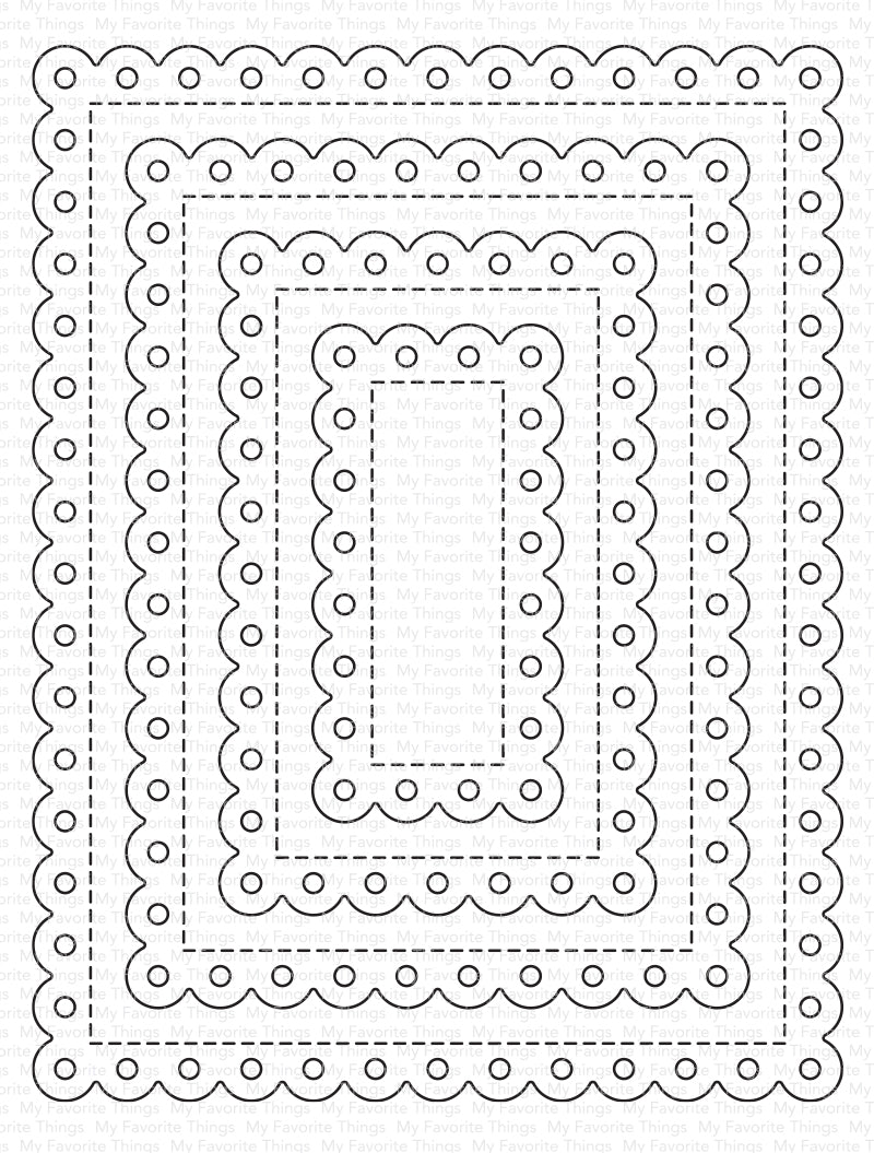 Stitched Eyelet Lace Rectangle STAX Die-namics