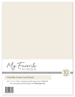 Chantilly Cream Card Stock