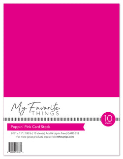 Poppin' Pink Card Stock