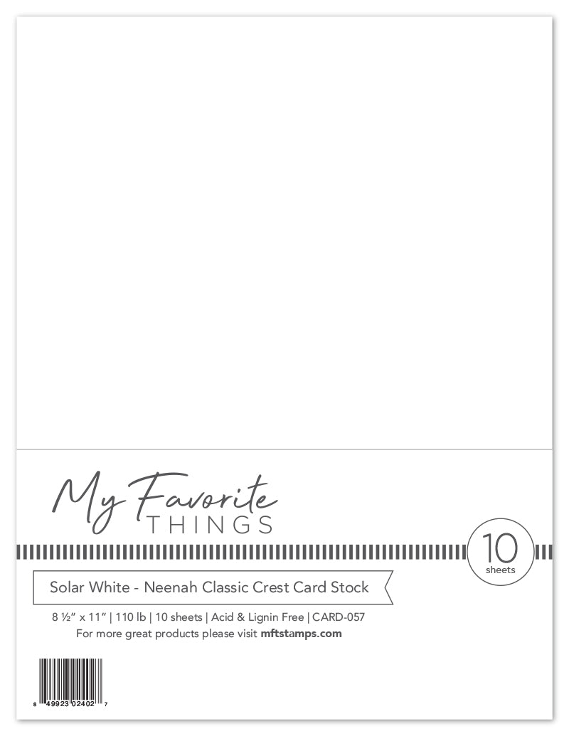 Neenah Classic Crest Card Solar White (110 lb heavyweight / 300 gsm ) - 20  ark