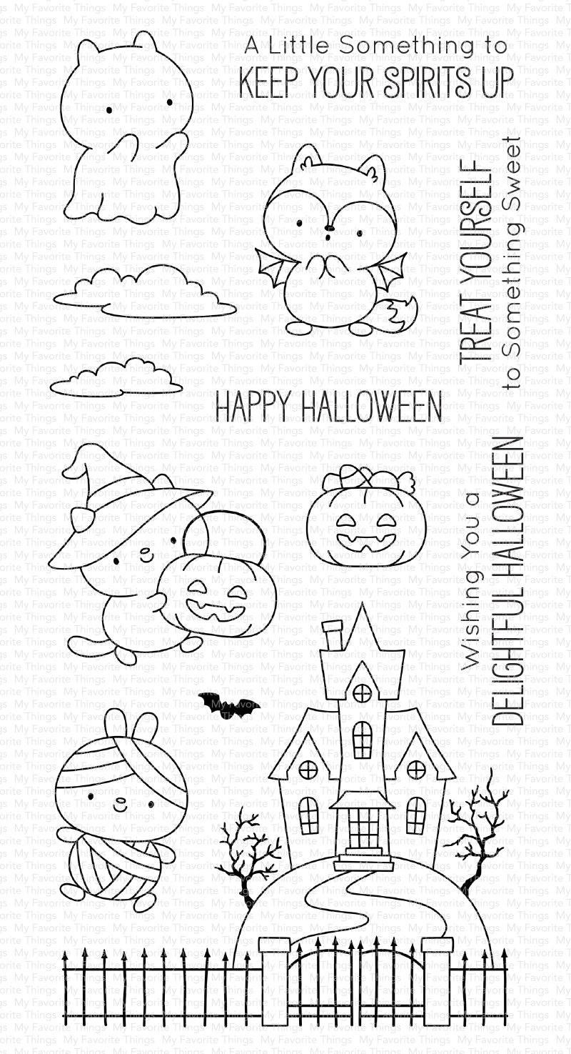 Ready Made Rubber Stamp - Cute Halloween Children Self-Inking Stamp Set