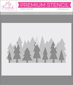 Layered Treeline Stencil Set