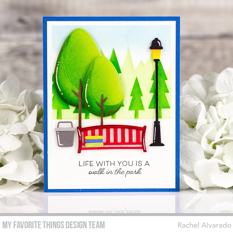 Layered Treeline Stencil Set