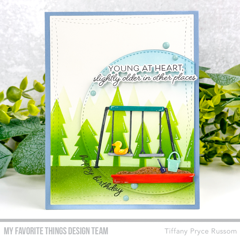 Layered Treeline Stencil Set