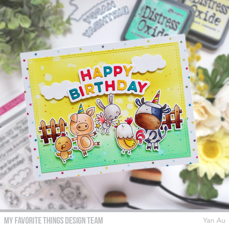 Happy Birthday Stamps Card Making, Cutting Stamps Easter