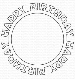 Happy Birthday Circle Frame Die-namics