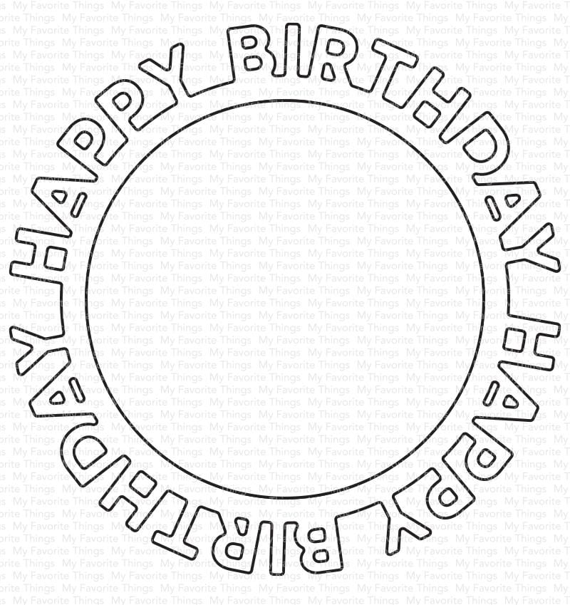 My Favorite Things Die-namics Happy Birthday Circle Frame