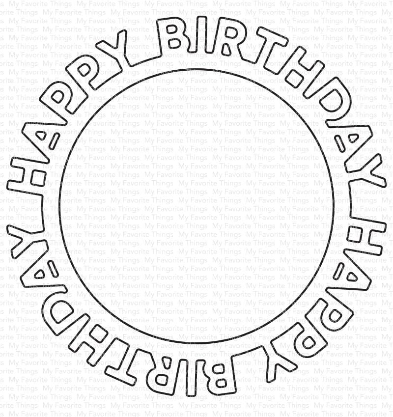 Happy Birthday Circle Frame Die-namics