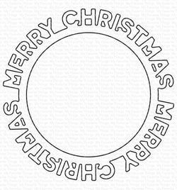 Merry Christmas Circle Frame Die-namics