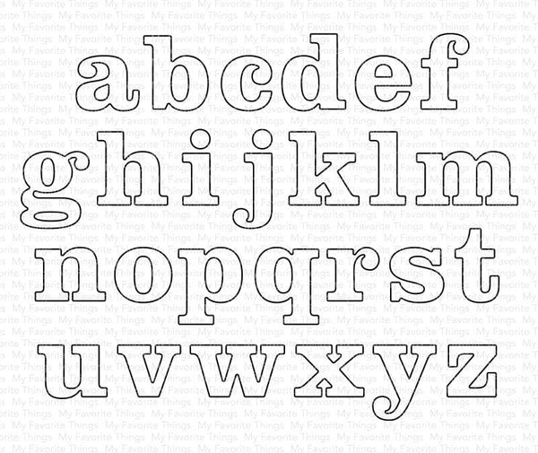 Modern Serif Alphabet Die-namics