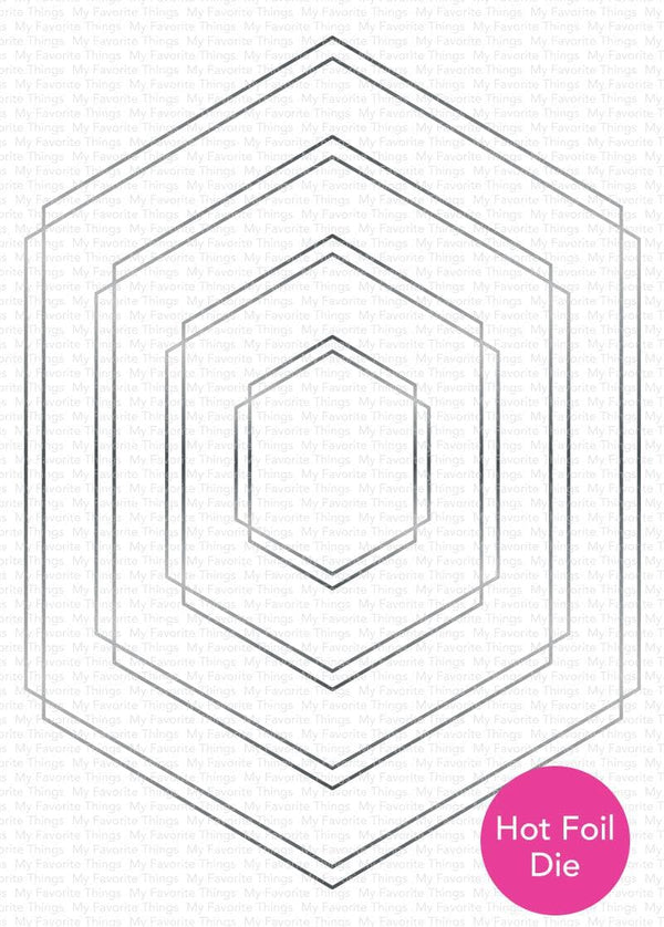 Hot Foil Double Hexagon Frames Die-namics