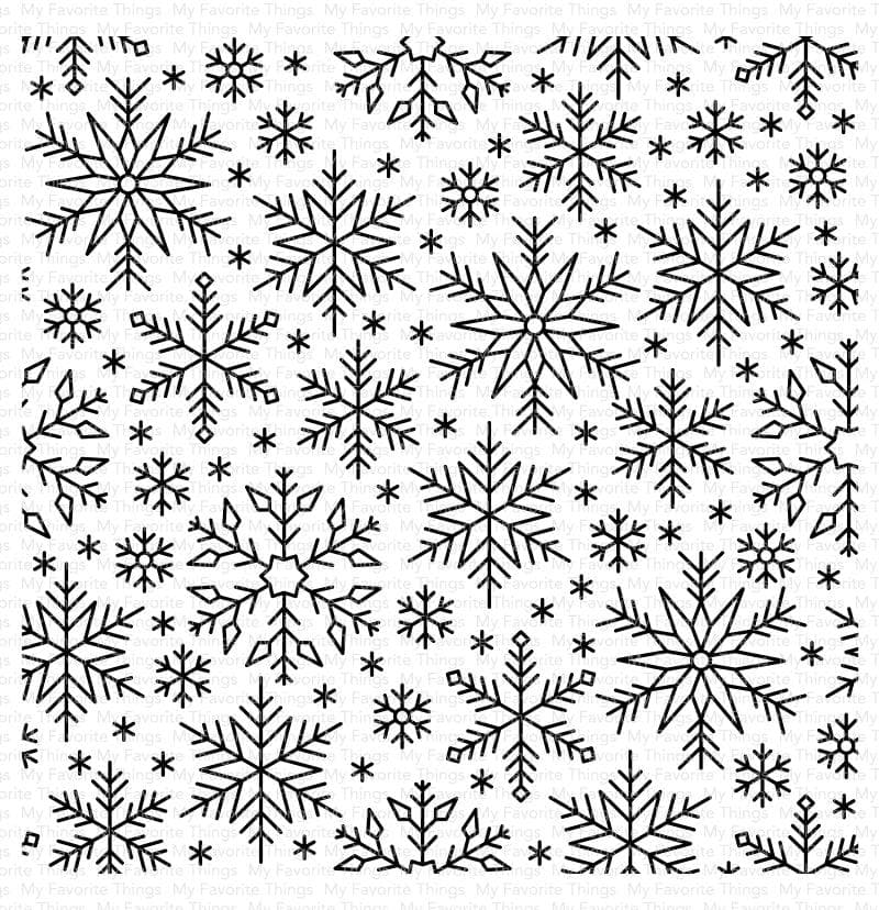 Snowflake Flurry Background, Size: One Size