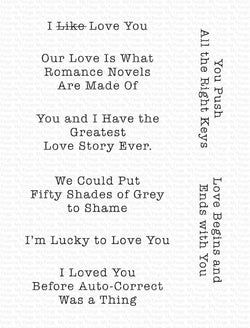 Typewriter Sentiments: Love