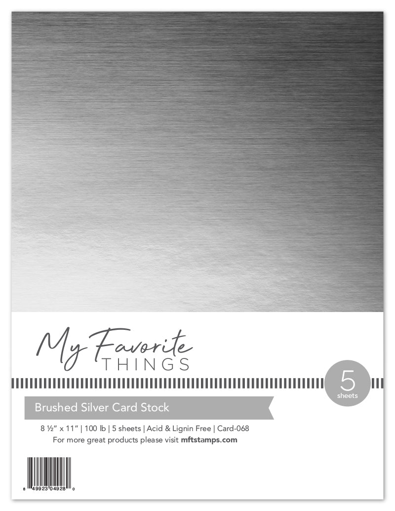 Brushed Silver Card Stock