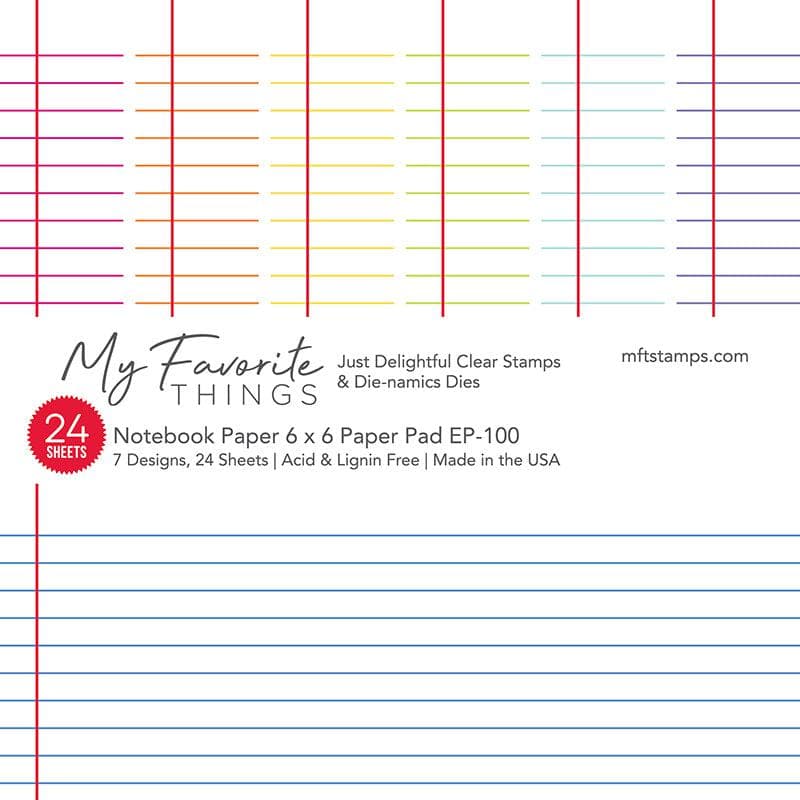 MFT Stamps Notebook Paper Pad MFT Stamps Notebook Paper Pad
