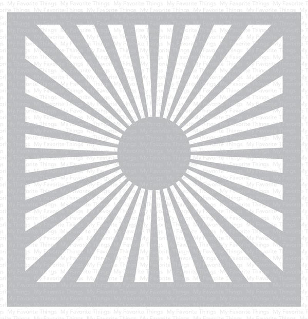 Radiating Rays Stencil