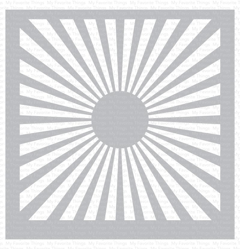 Radiating Rays Stencil