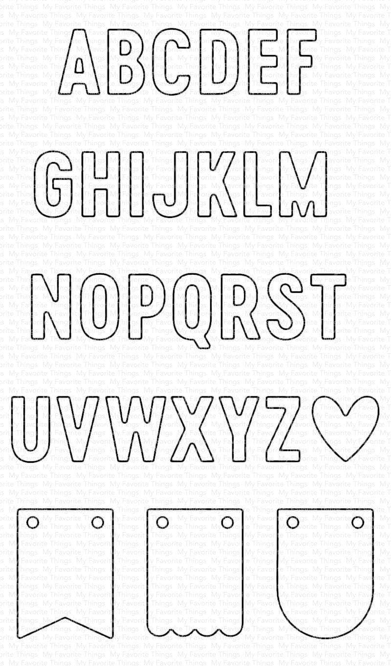 Bitty Banner Alphabet Die-namics