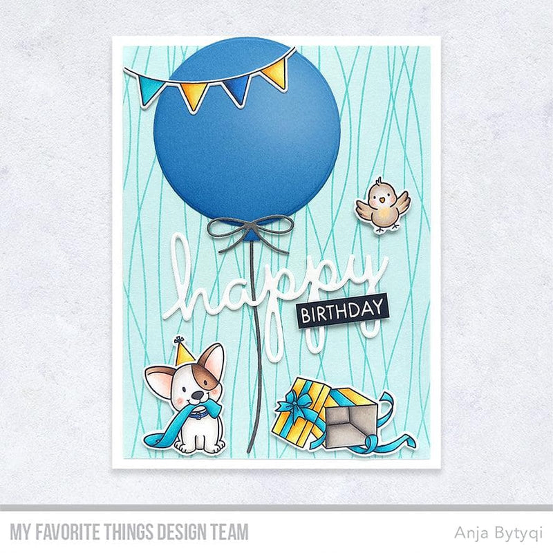 Balloon Strings Background WSGourmet Rubber Stampstamps