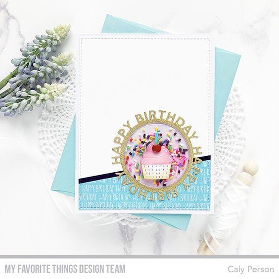 Happy Birthday Circle Frame Die-namics